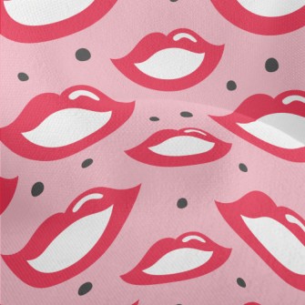70s Retro Red Lips Lightweight Performance Linen