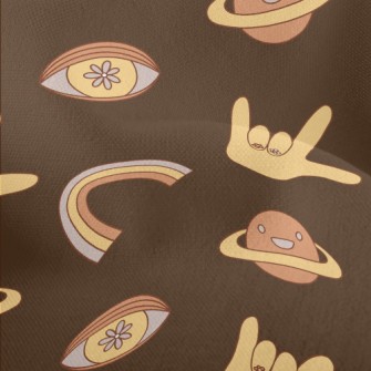 70s Psychedelic Pattern Lightweight Performance Linen