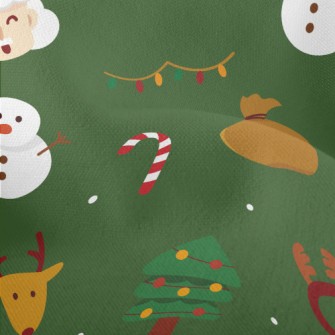 Cute Santa Claus Lightweight Performance Linen