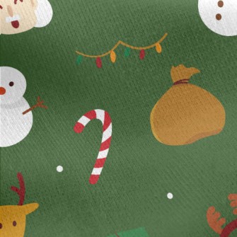 Cute Santa Claus Jersey Backed Fleece