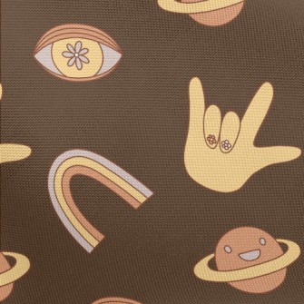 70s Psychedelic Pattern Pongee