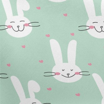 Happy Smiling Bunny Pongee