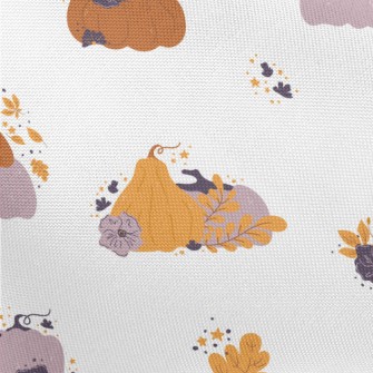 Autumn Plants And Pumpkins Pongee