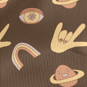 70s Psychedelic Pattern Stretch Jersey