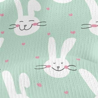 Happy Smiling Bunny Stretch Jersey