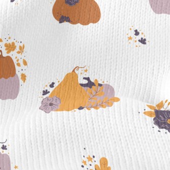 Autumn Plants And Pumpkins Stretch Jersey