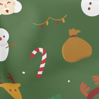 Cute Santa Claus Lightweight Cotton Poplin