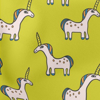 Hand Drawn Unicorn Doodle Lightweight Cotton Poplin