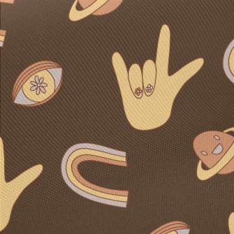 70s Psychedelic Pattern Midweight Cotton Poplin