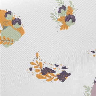 Pumpkin With Leaves Midweight Cotton Poplin