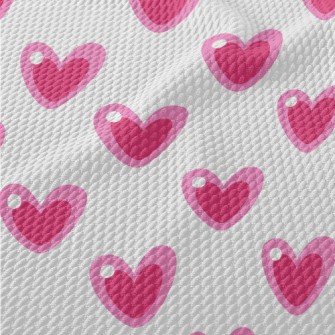 Cartoon Pink Love Birdseye Piqué