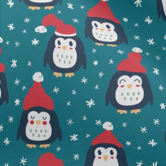 Penguin With Santa Hat Chiffon