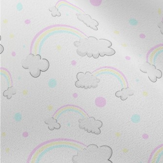 Cartoon Rainbow Clouds Chiffon
