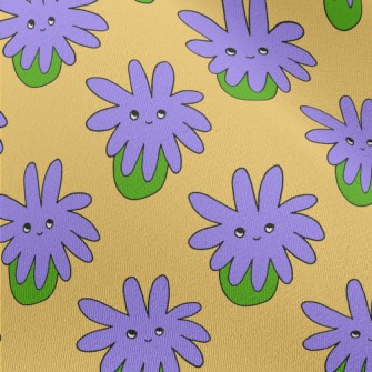 Psychedelic Purple Flowers Chiffon