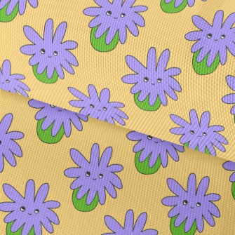 Psychedelic Purple Flowers Waterproof Oxford