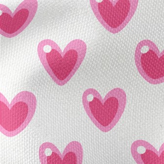 Cartoon Pink Love Waterproof Canvas