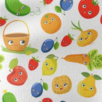 Cute Fruits And Vegetables Waterproof Canvas