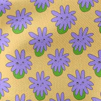 Psychedelic Purple Flowers Waterproof Canvas