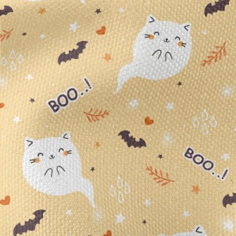 Cute Ghost Cat Waterproof Canvas