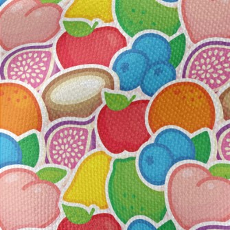 Colorful Fruit Stickers Waterproof Canvas