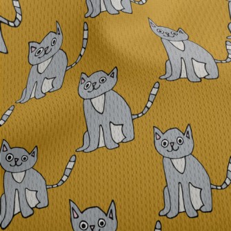 Cat Children's Graffiti Athletic Mesh Flat Back