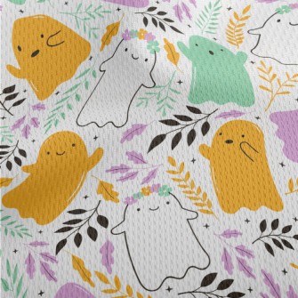 Cute Colorful Ghost Athletic Mesh Flat Back