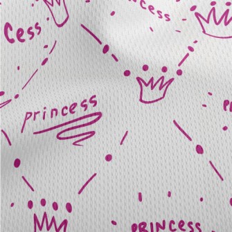 Doodle Princess Crown Athletic Mesh Flat Back
