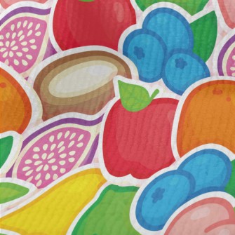 Colorful Fruit Stickers Terry