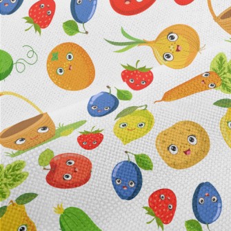 Cute Fruits And Vegetables Performance Linen