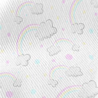 Cartoon Rainbow Clouds Standard Corduroy