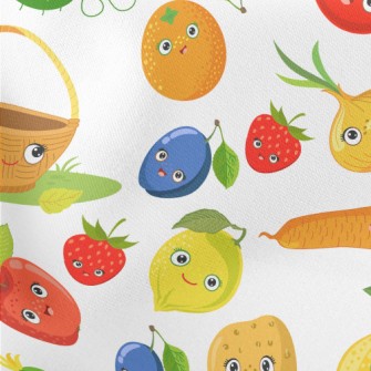 Cute Fruits And Vegetables Stretch Ponte