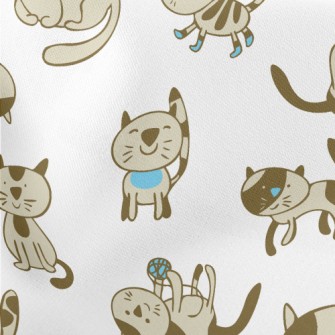Hand Drawn Domestic Cat Stretch Ponte