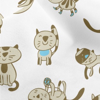 Hand Drawn Domestic Cat Micro Fleece