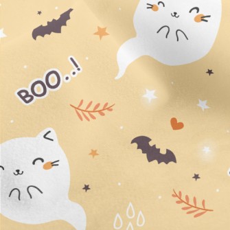 Cute Ghost Cat Micro Fleece