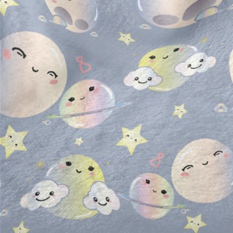 Cute Smiling Starry Sky Minky