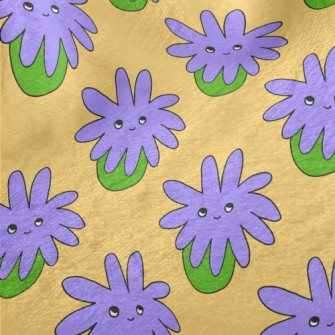 Psychedelic Purple Flowers Minky