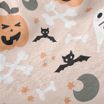 Playful Halloween Doodles Minky