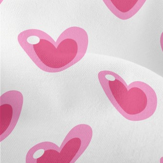Cartoon Pink Love Lightweight Performance Linen