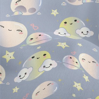 Cute Smiling Starry Sky Lightweight Performance Linen