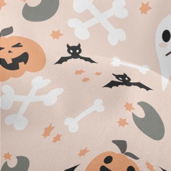 Playful Halloween Doodles Lightweight Performance Linen