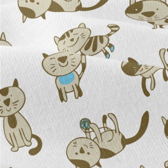 Hand Drawn Domestic Cat Modern Jersey
