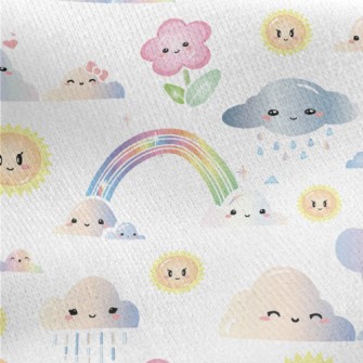 Cute Weather Changes Jersey Backed Fleece