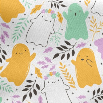 Cute Colorful Ghost Jersey Backed Fleece