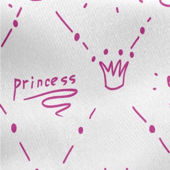 Doodle Princess Crown Jersey Backed Fleece