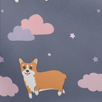 Hand Drawn Corgi In The Sky Pongee