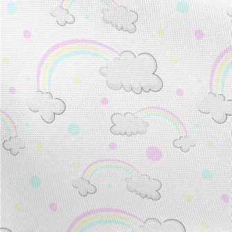 Cartoon Rainbow Clouds Pongee