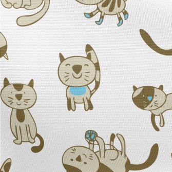 Hand Drawn Domestic Cat Pongee