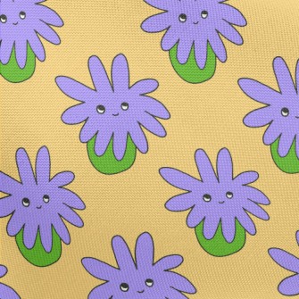 Psychedelic Purple Flowers Pongee