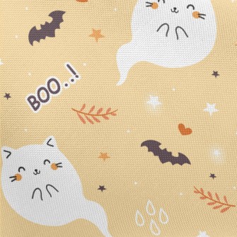 Cute Ghost Cat Pongee