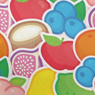 Colorful Fruit Stickers Pongee